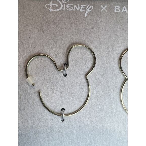 Disney Baublebar MICKEY MOUSE Gold Tone Hoop Earrings- Brand New - Picture 6 of 8